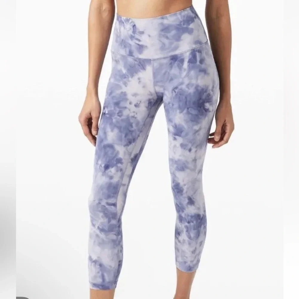 Lululemon Align 23” Crop - Diamond Dye Iced Iris Peri Purple Size 4